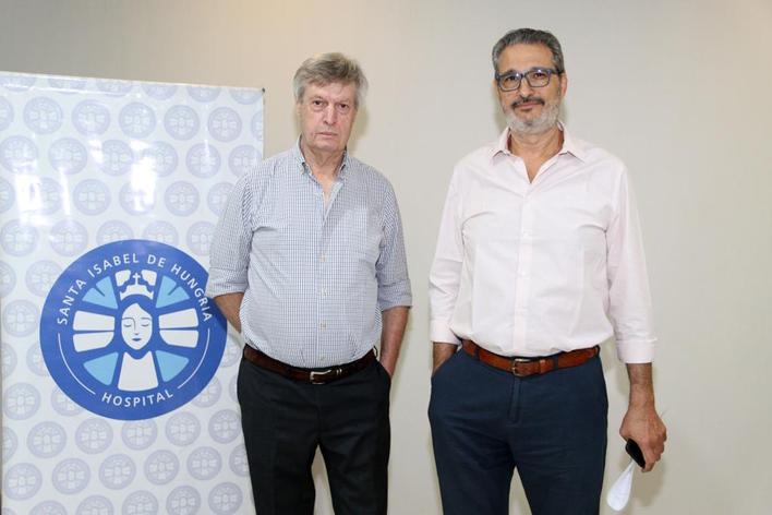 El Dr. Alejandro De Bialoskurski y el CPN Jorge Corcull son los nuevos accionistas de Pabra SA, sociedad concesionada del Hospital quienes realizaron una serie de encuentros con los profesionales de la salud, y personal de las áreas de apoyo del hospital
